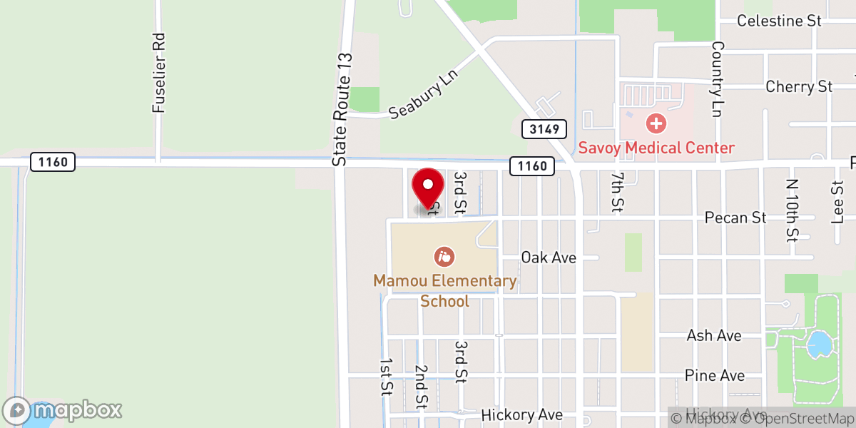 Map showing location of St Luke Baptist Church