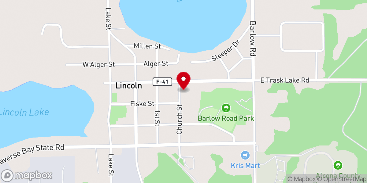 Map showing location of Alpena Alcona Area Credit Union