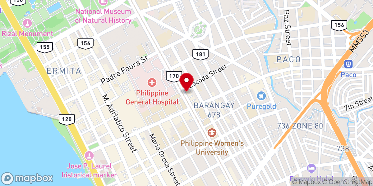 Map showing location of The National Cathedral of the Iglesia Filipina Independiente
