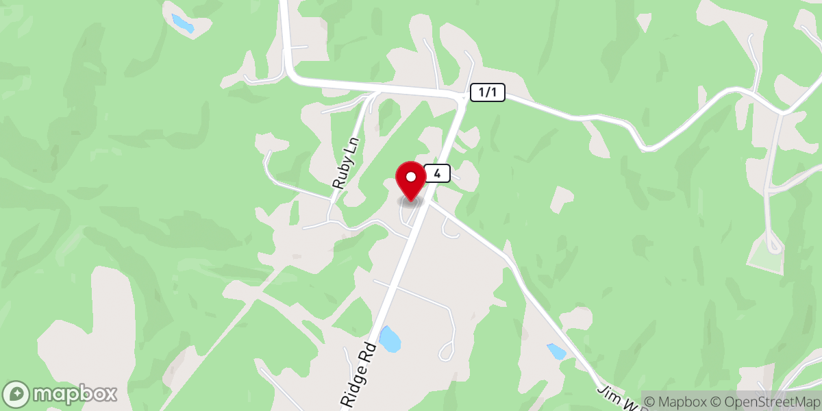 Map showing location of Warm Spring Baptist Church