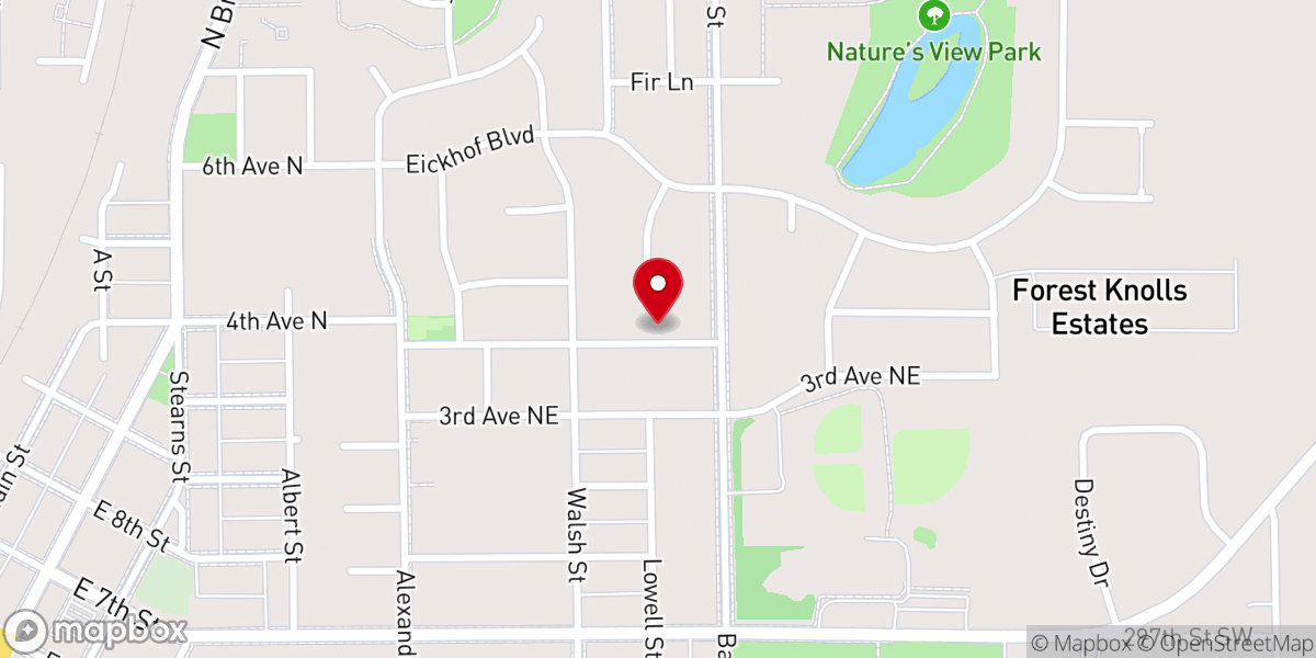 Map showing location of Seventh Day Adventist Church