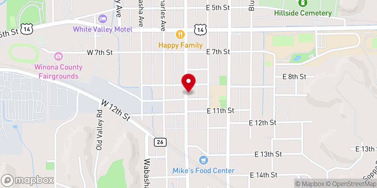 Map showing location of Church of Christ