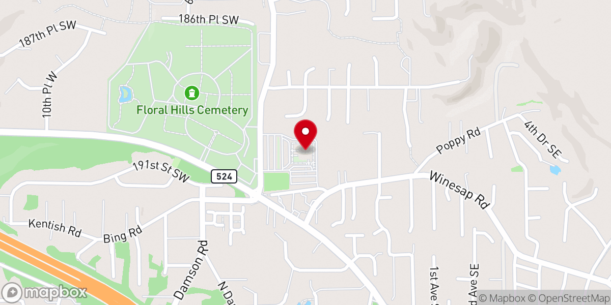 Map showing location of Northlake Christian Church
