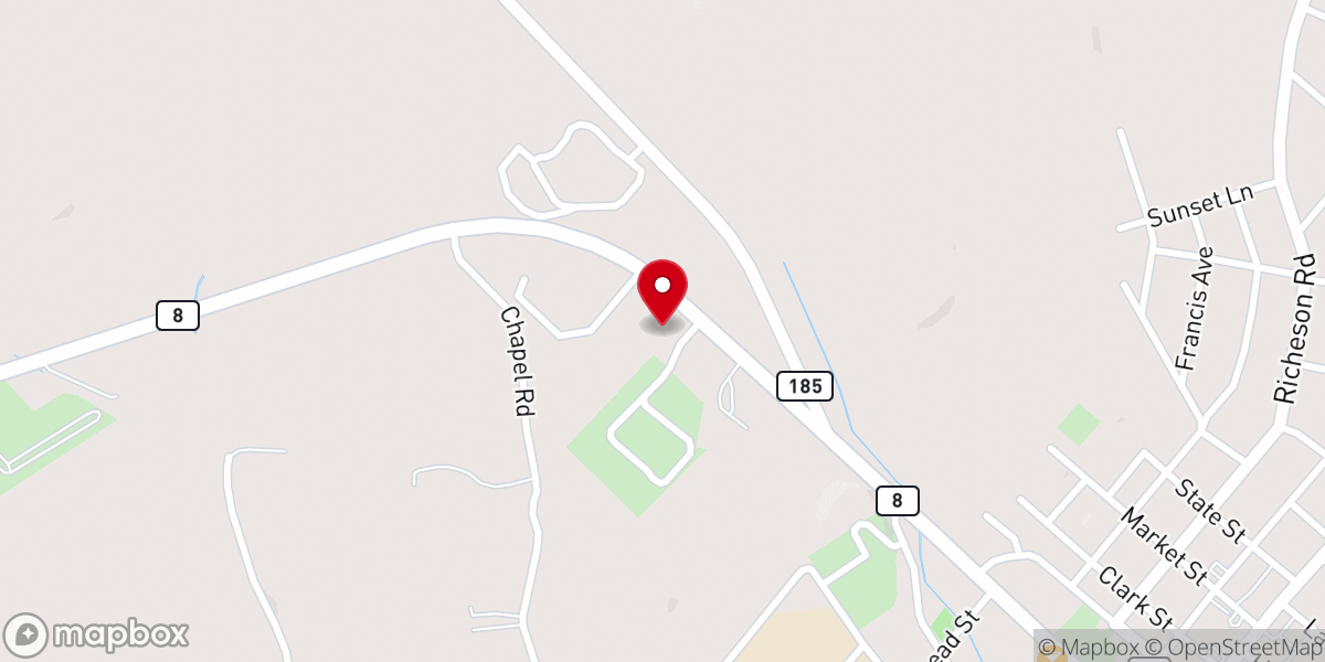 Map showing location of Reviving Hope Church