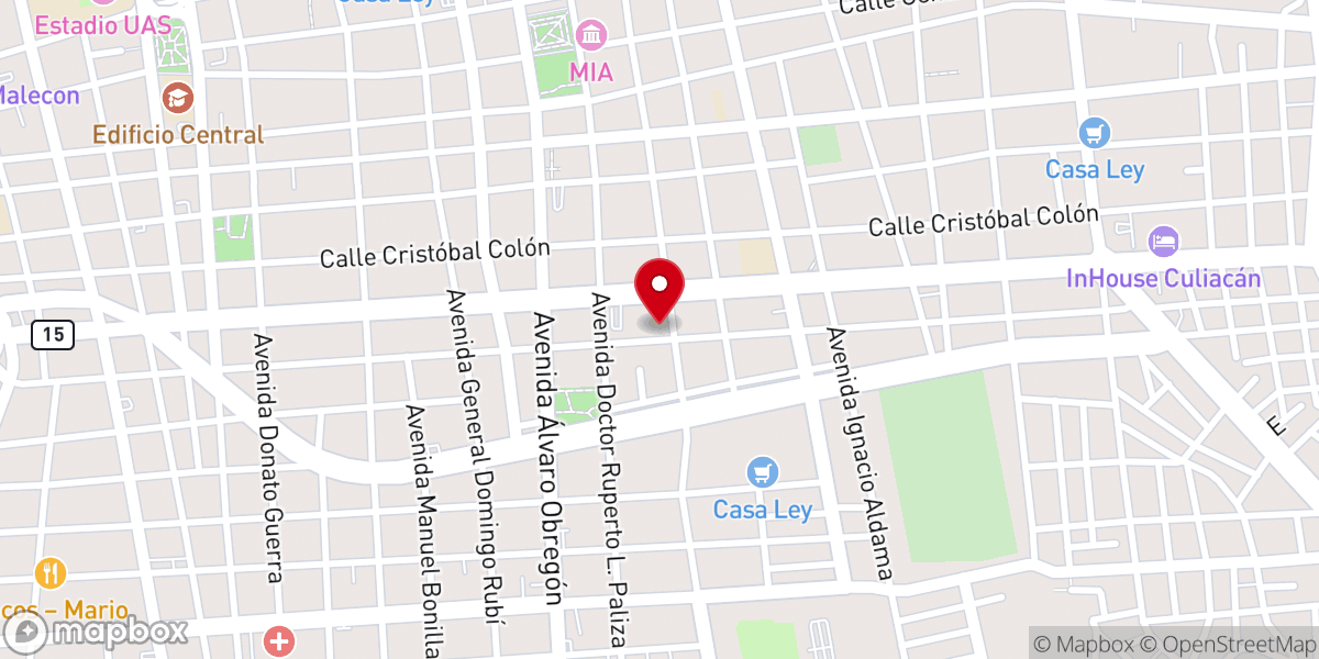 Map showing location of Parroquia de Nuestra Señora del Carmen