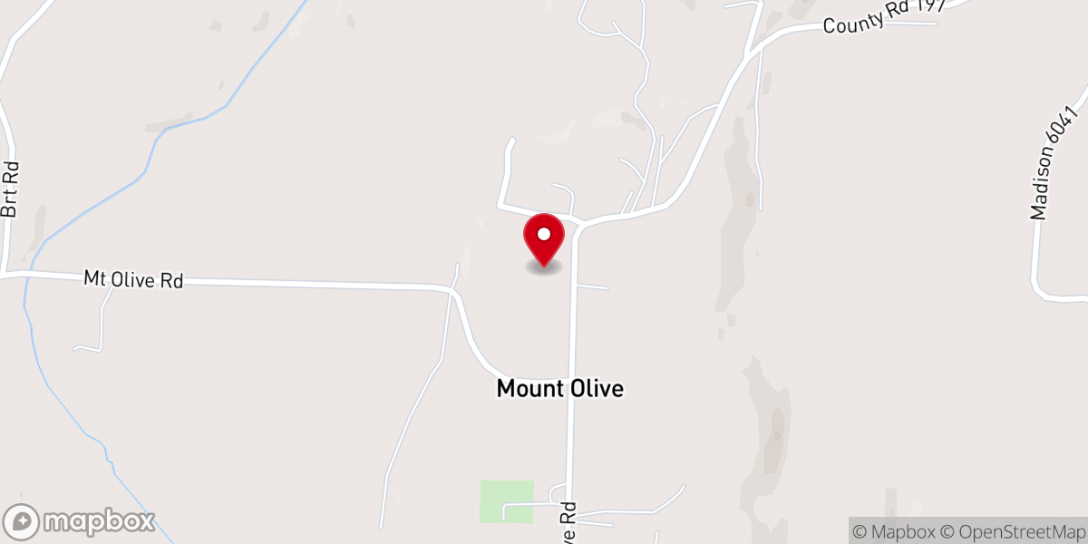 Map showing location of Richland Baptist Church