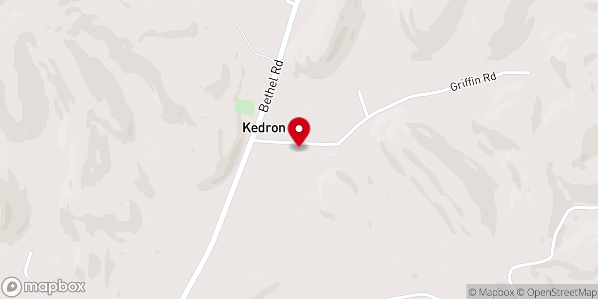 Map showing location of Solid Rock Baptist Church