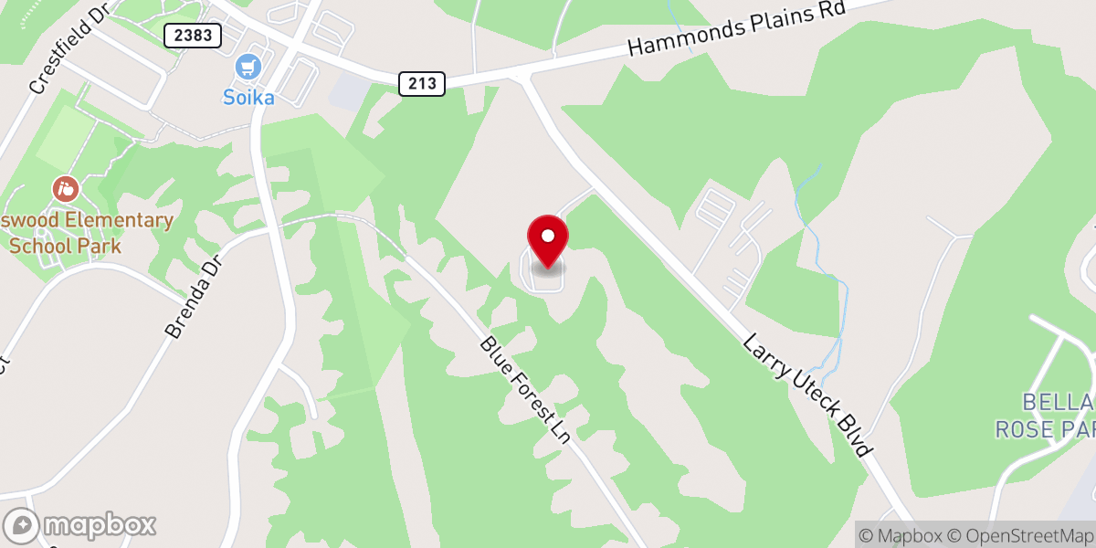 Map showing location of Full Gospel Church