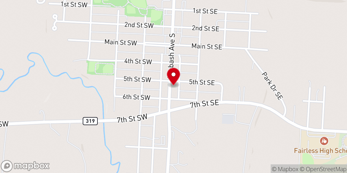 Map showing location of St. Therese Catholic Church of Holy Family Parish