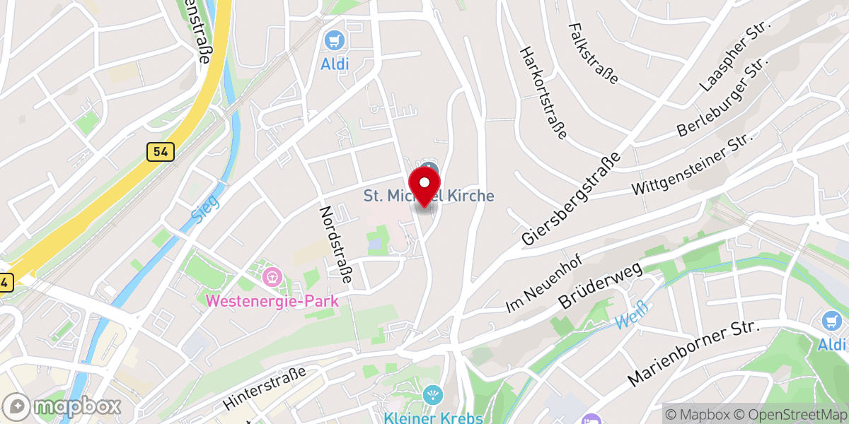 Map showing location of Katholisches Pfarramt St. Michael