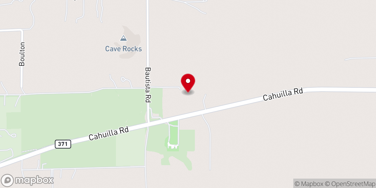 Map showing location of Anza Valley Christian Fellowship