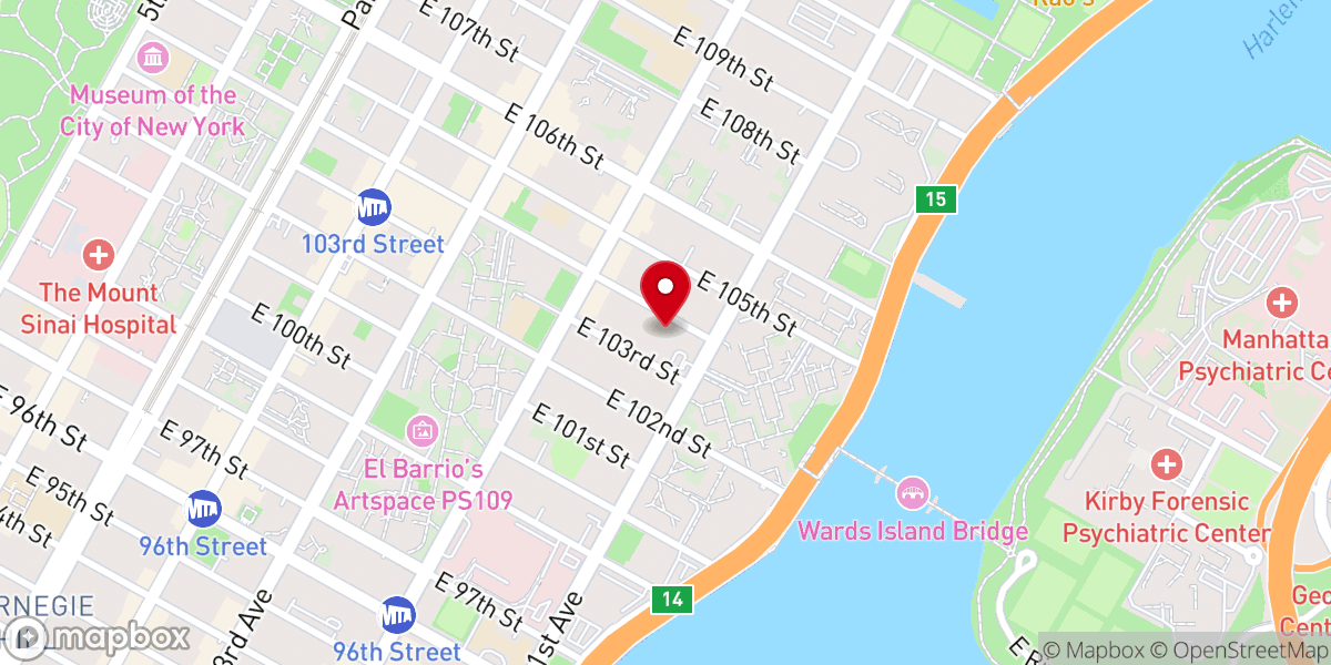Map showing location of St. Lucy's Church