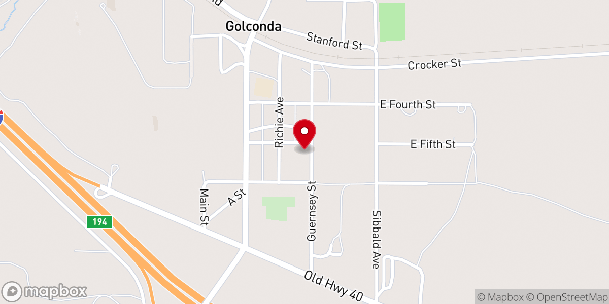 Map showing location of Golconda Fire Protection