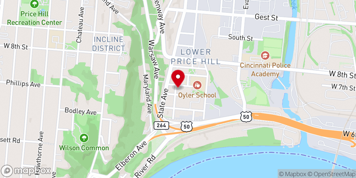 Map showing location of Grace Chapel Church