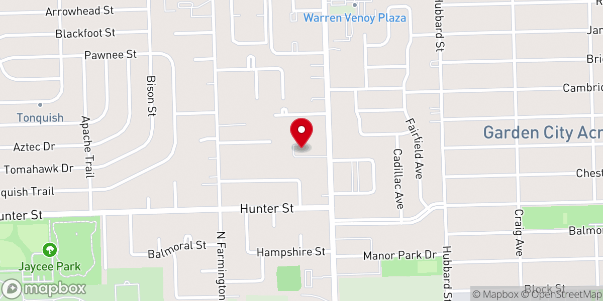 Map showing location of Dwelling Place Church