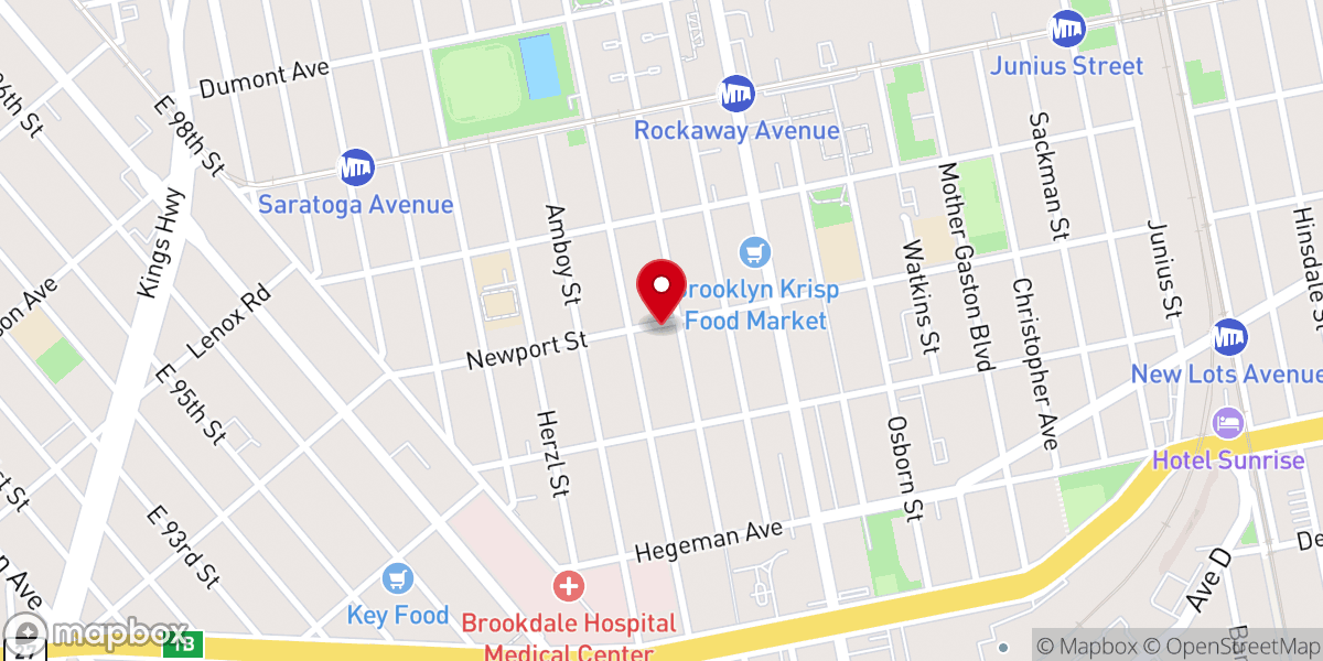 Map showing location of Victory Christian Tabernacle