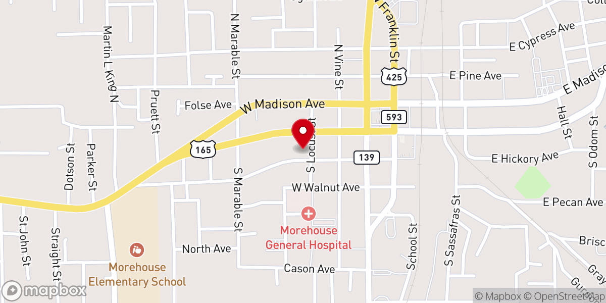 Map showing location of Christ Episcopal Church