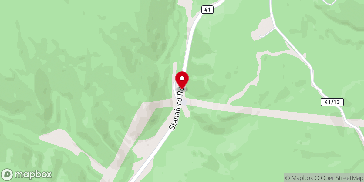 Map showing location of Layland Church