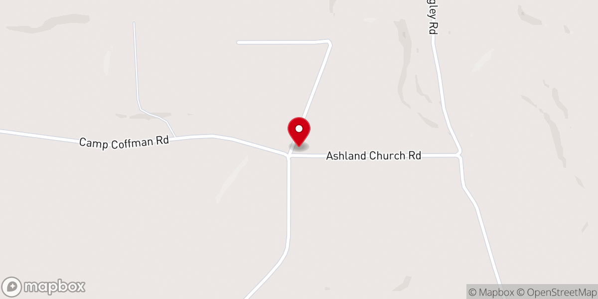 Map showing location of Ashland Corner Chapel