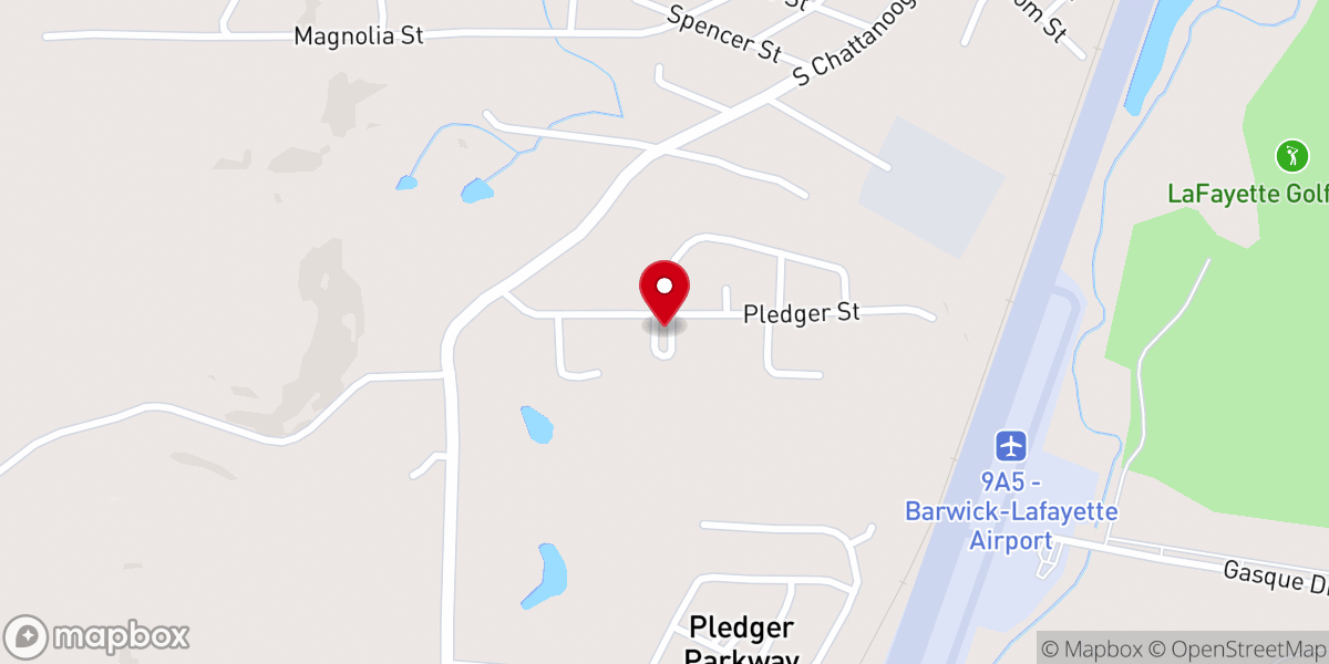 Map showing location of Bethel Memorial Baptist Church