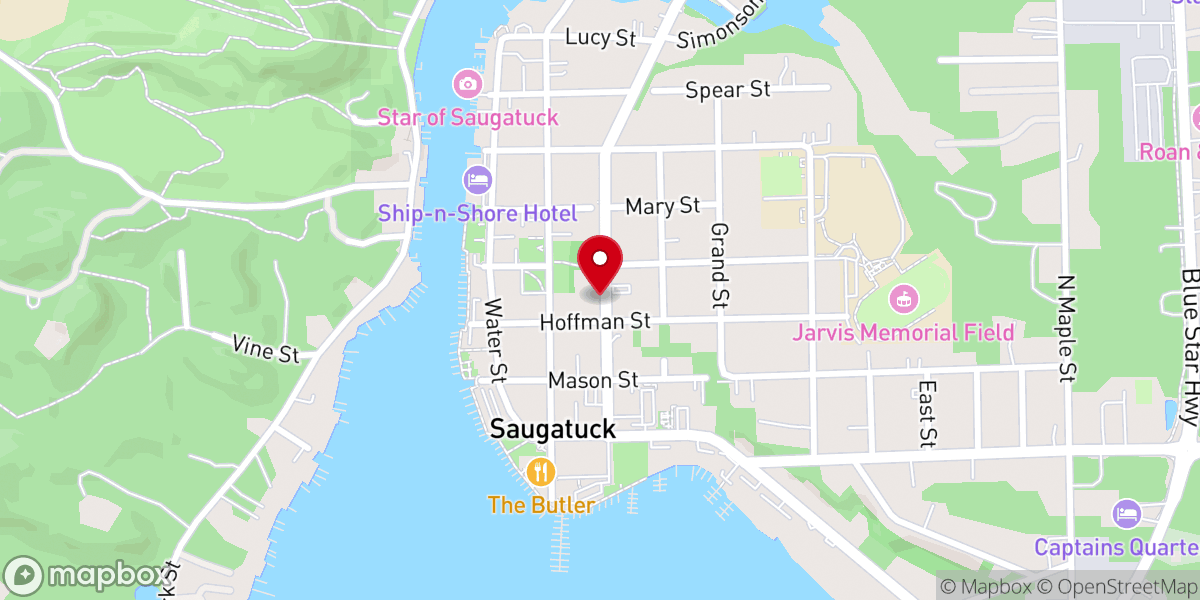 Map showing location of First Congregational Church Historical Marker