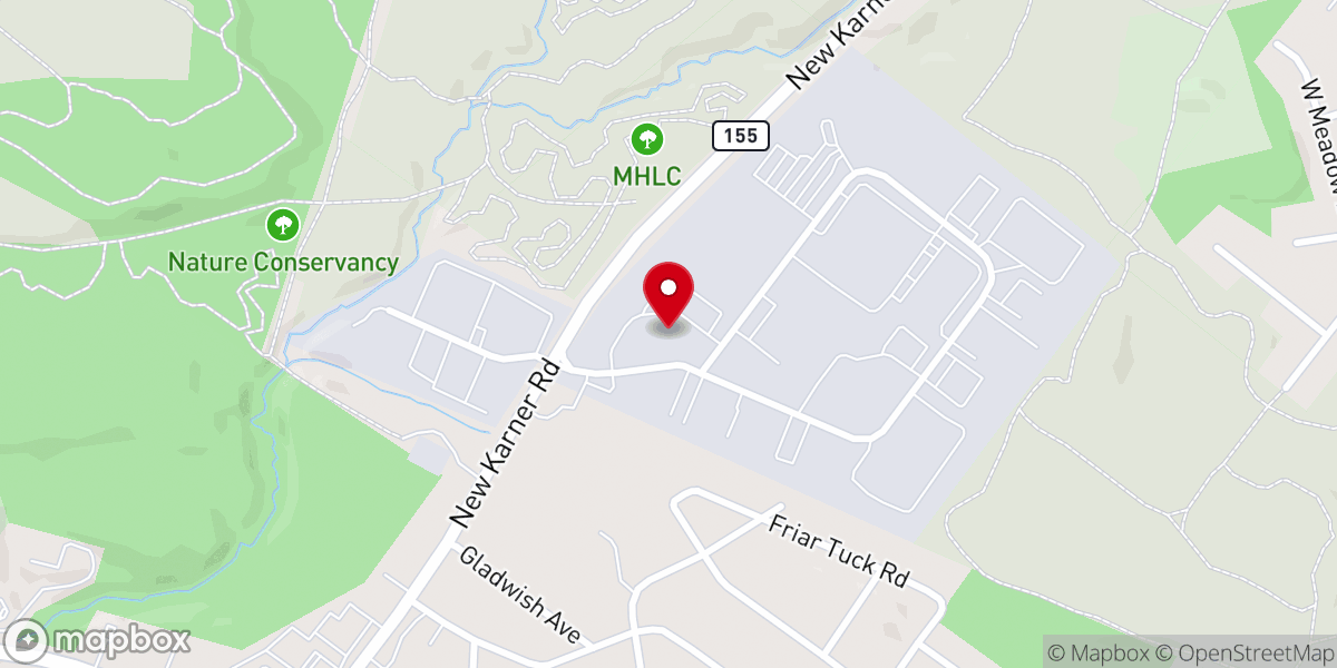 Map showing location of Christ's Church Guilderland