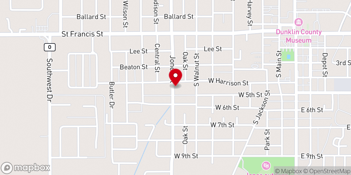 Map showing location of Redeemer Lutheran Church