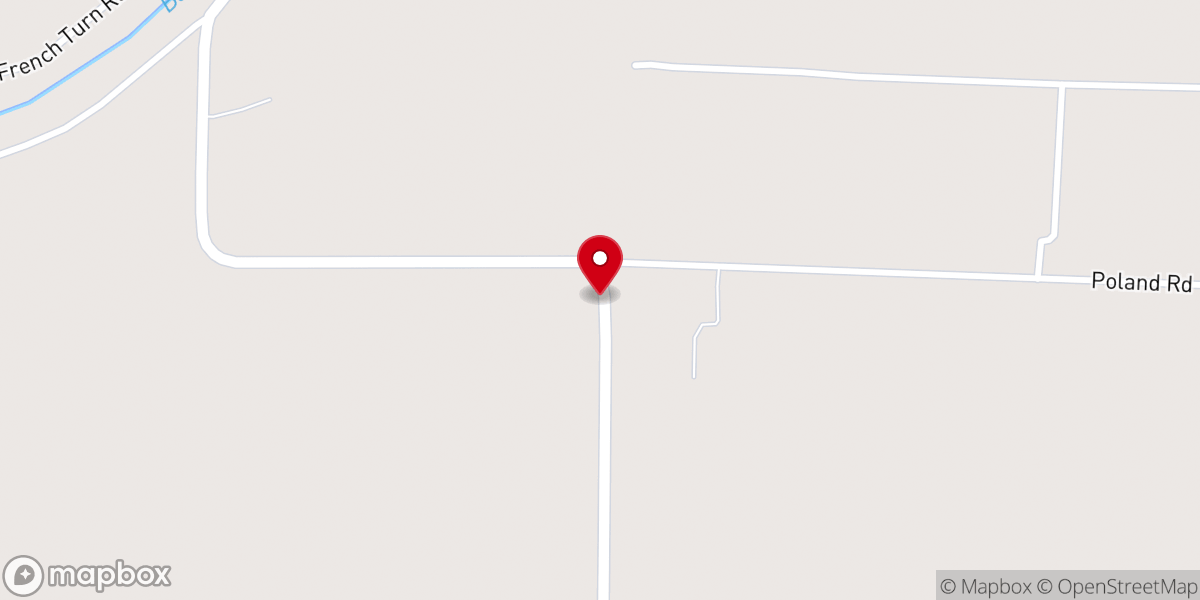 Map showing location of New Hope Baptist Church