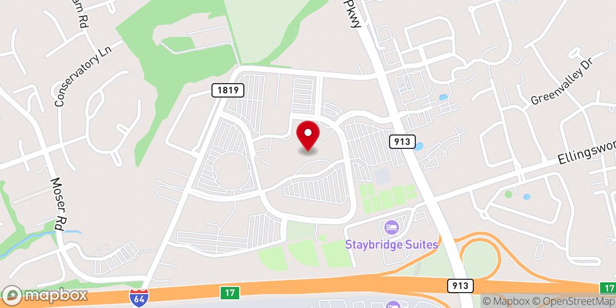 Map showing location of Southeast Christian Church