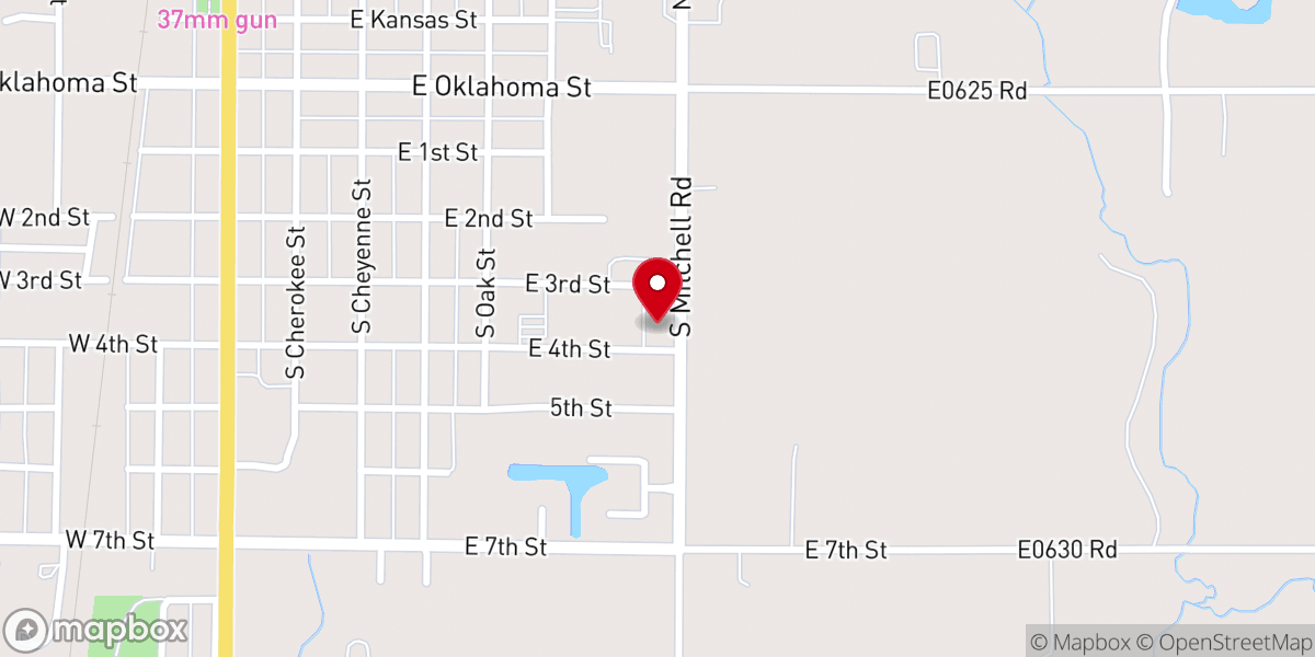Map showing location of Church of Christ