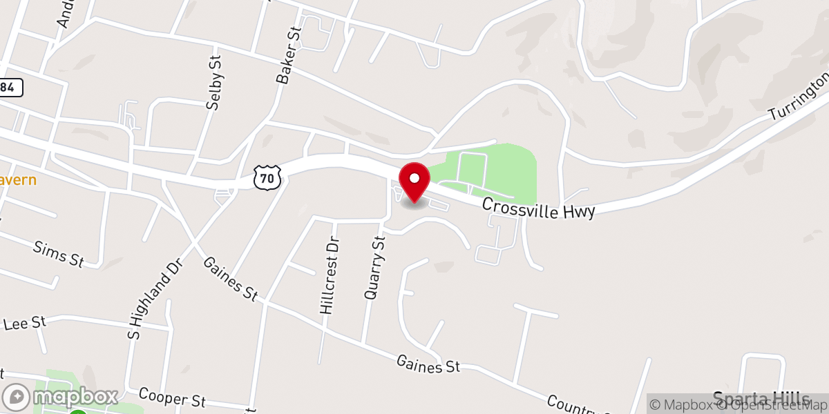 Map showing location of East Sparta Church of God
