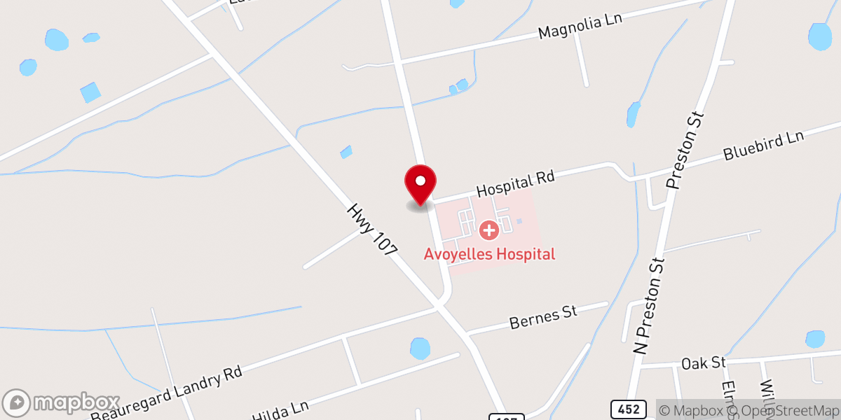 Map showing location of Marksville Church of the Nazarene