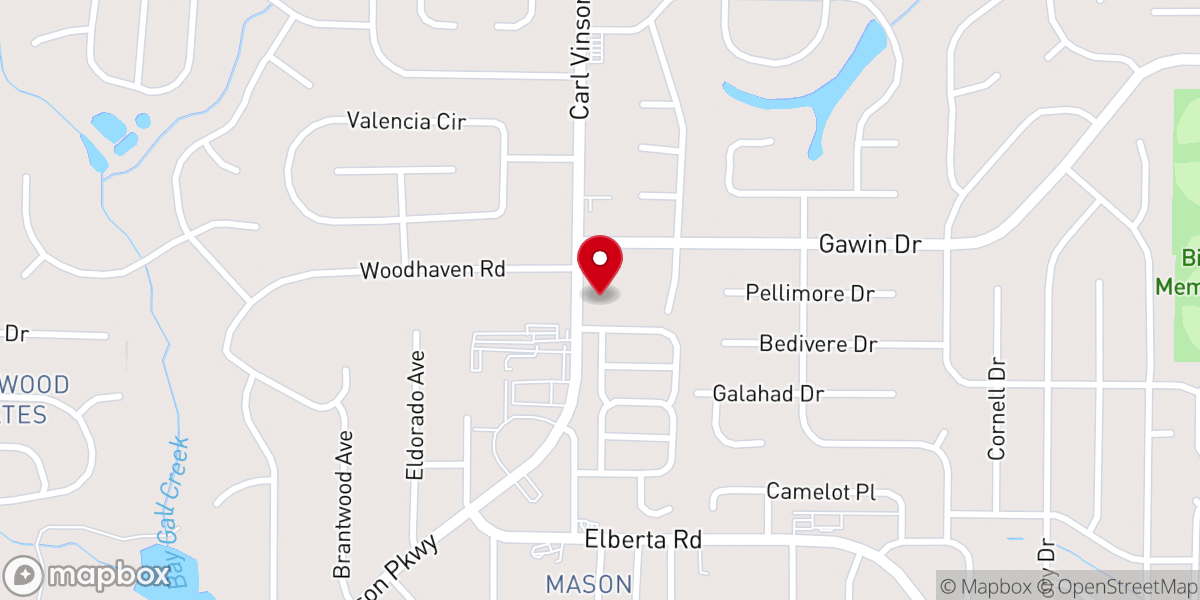 Map showing location of Anchor Baptist Church