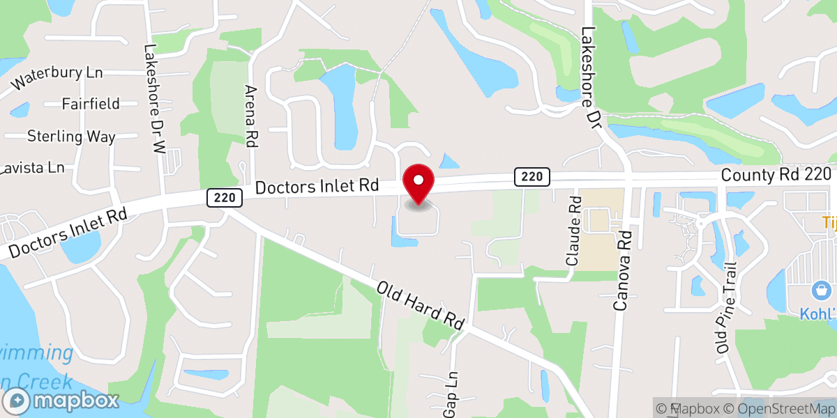 Map showing location of CrossPointe Church
