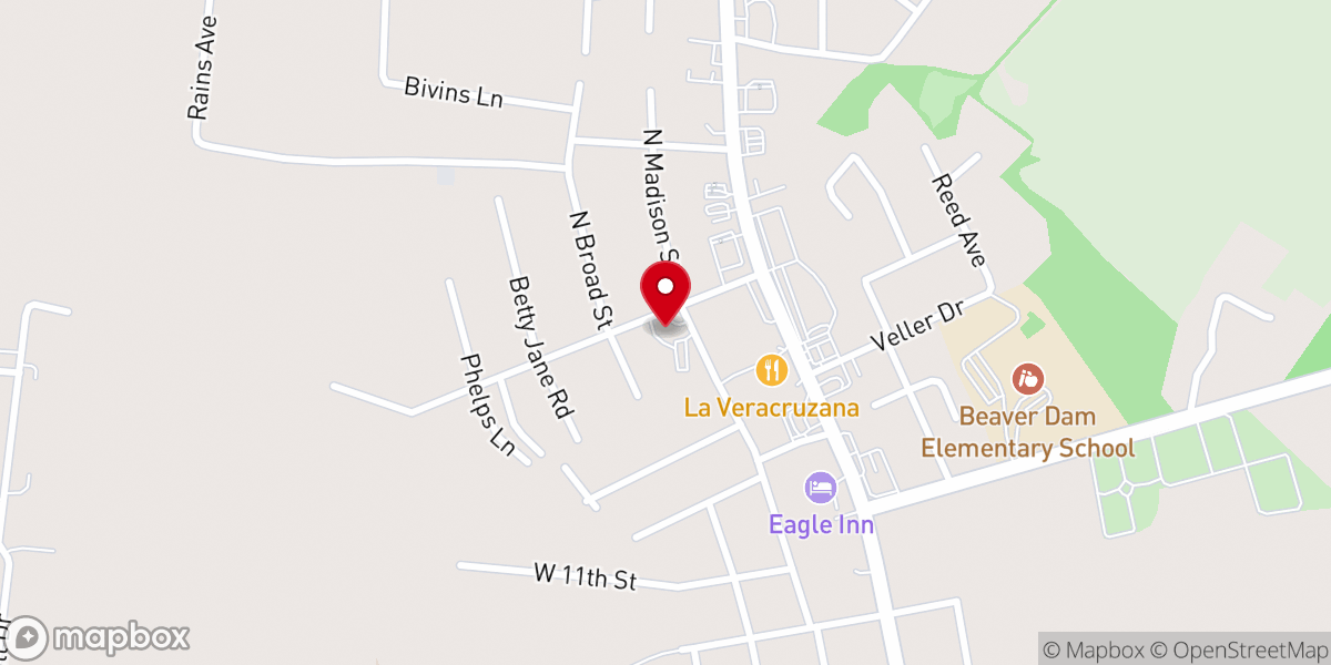 Map showing location of Holy Redeemer Catholic Church