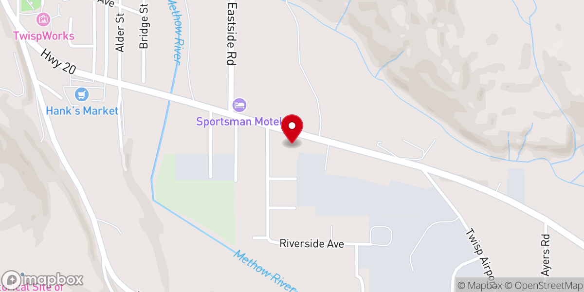 Map showing location of Cascade Bible Church