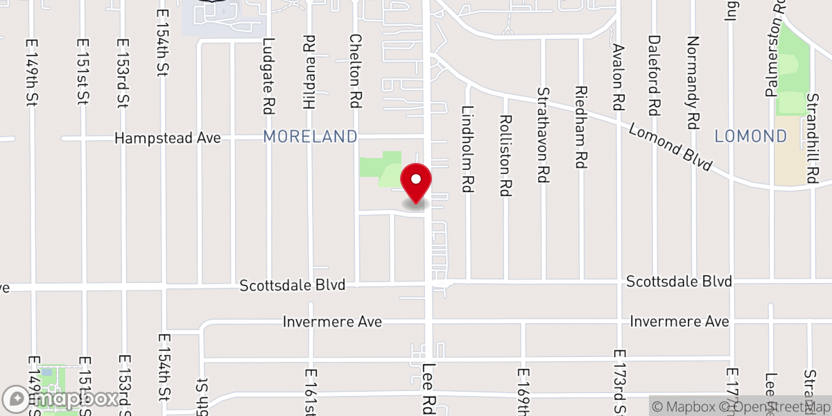 Map showing location of Hope City Church Cleveland