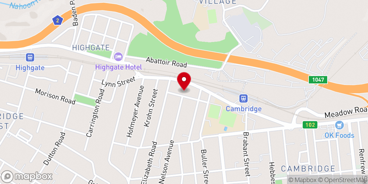 Map showing location of St Marks Anglican Church