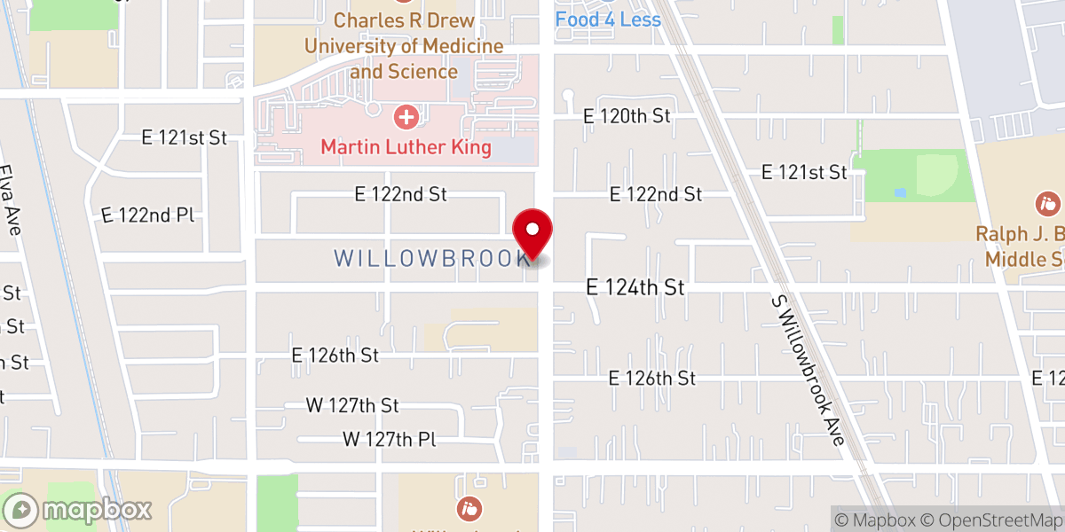 Map showing location of Greater Mt Sinai MBC of Compton