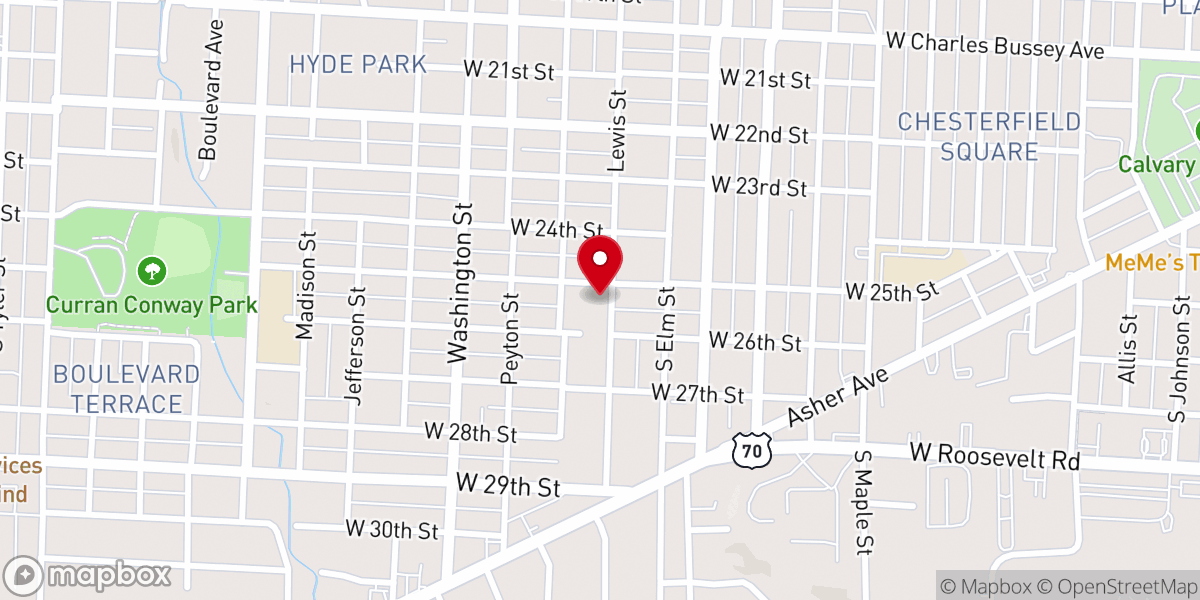 Map showing location of New Rock Hill Baptist Church