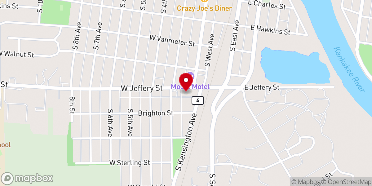Map showing location of God's Center of Deliverence