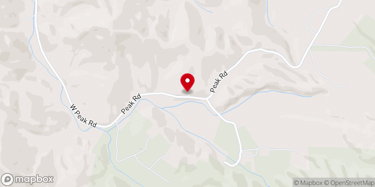 Map showing location of Peak Valley Church