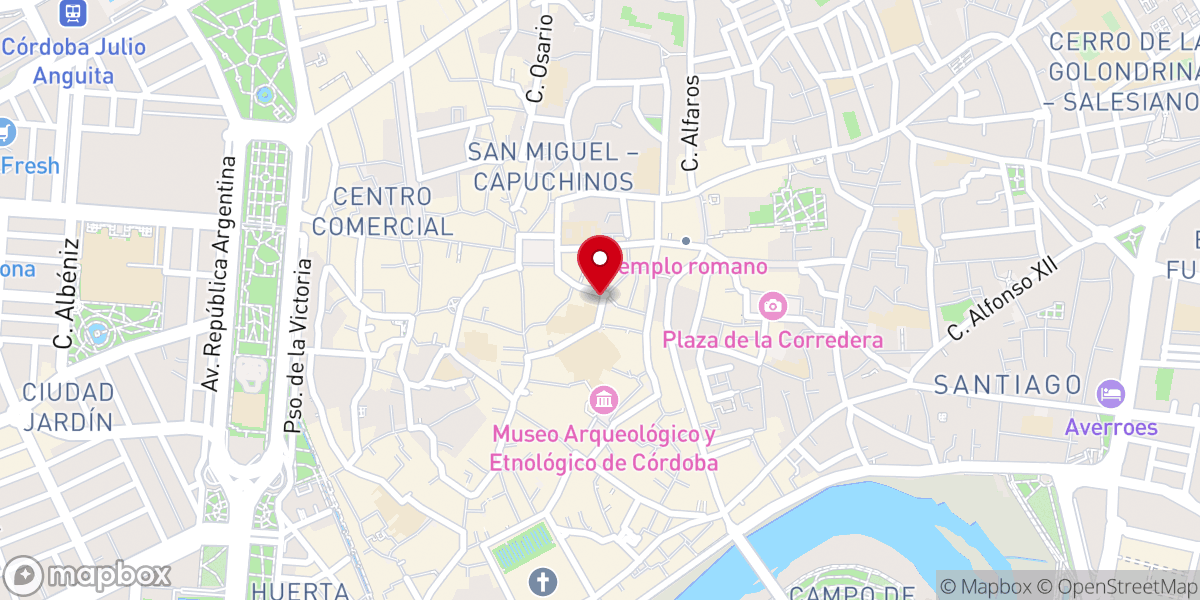Map showing location of Iglesia De La Compañía