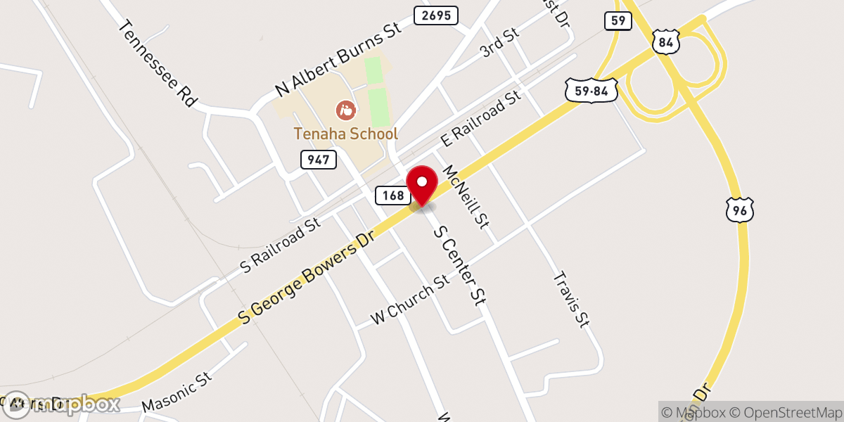 Map showing location of Bright Morning Star Baptist