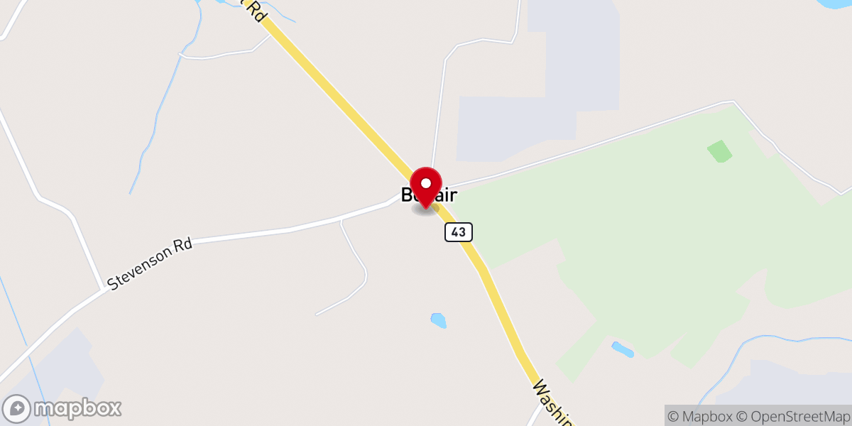 Map showing location of Beach Grove Church