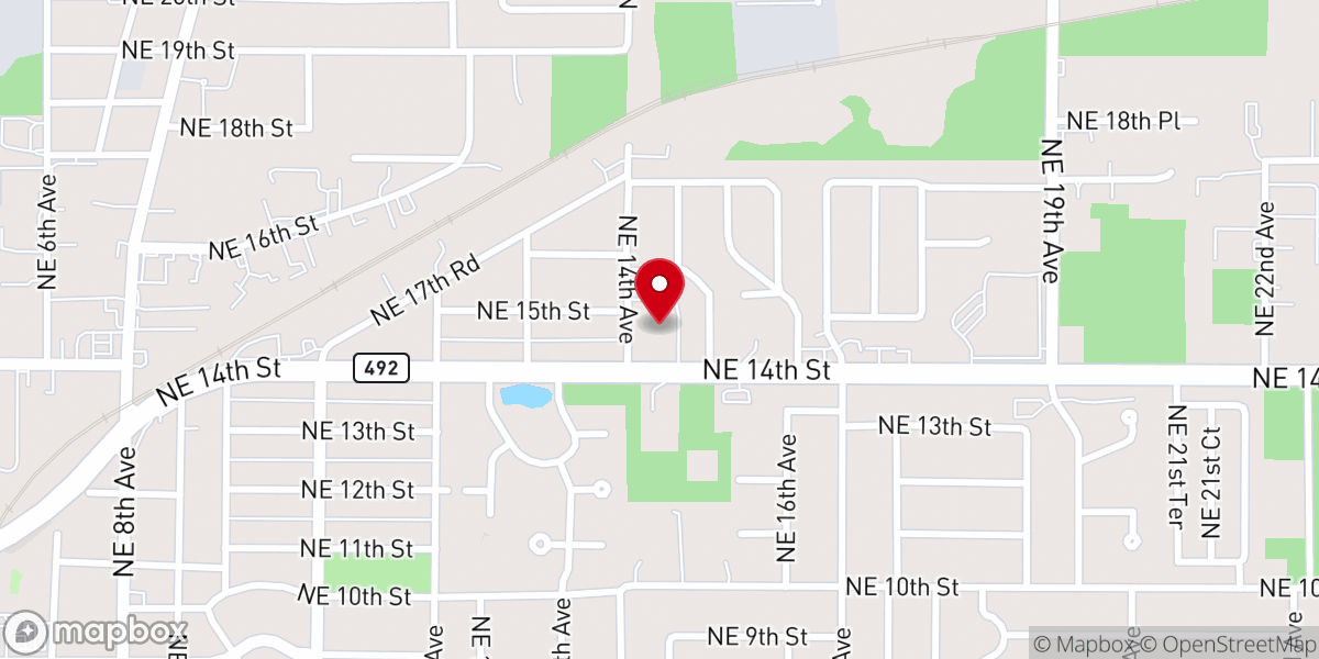 Map showing location of Wyomina Park Baptist Church