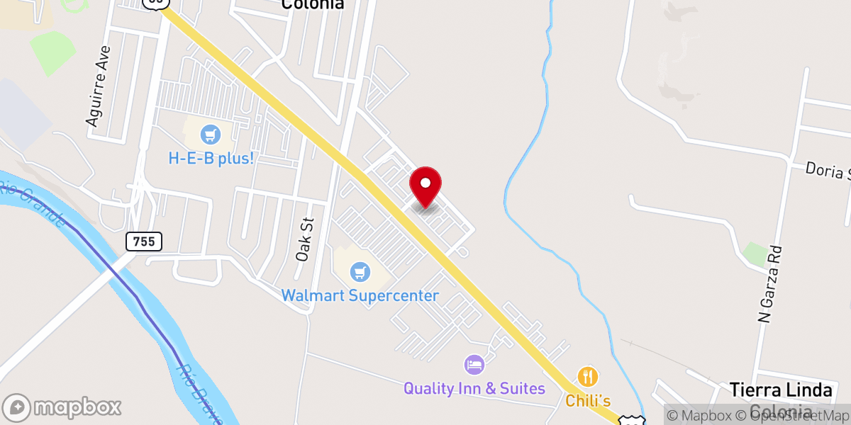 Map showing location of Panda Express
