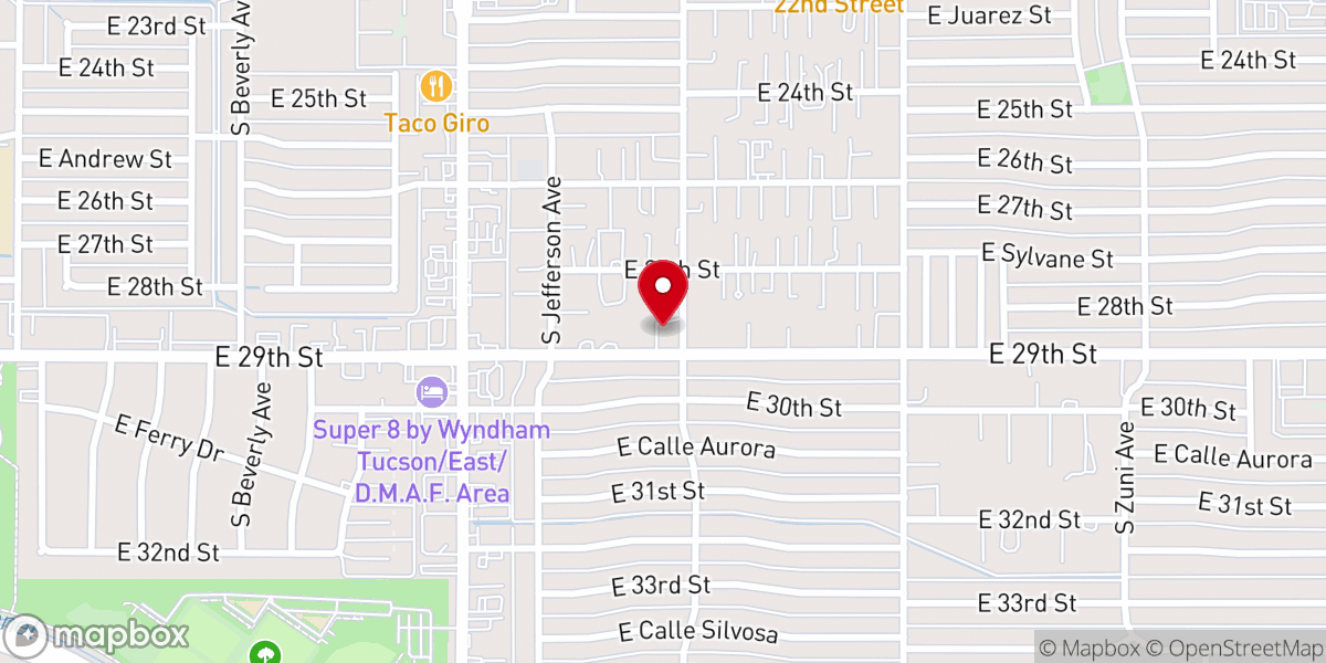Map showing location of Templo Betel Asambleas de Dios
