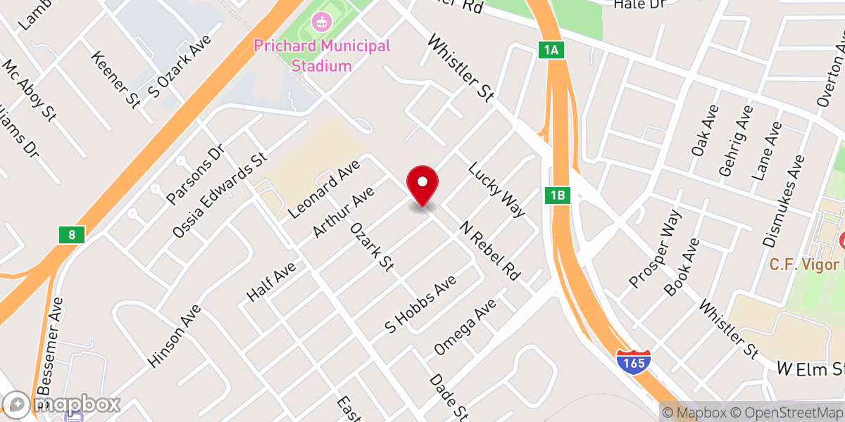Map showing location of True Holiness Church of Jesus Christ