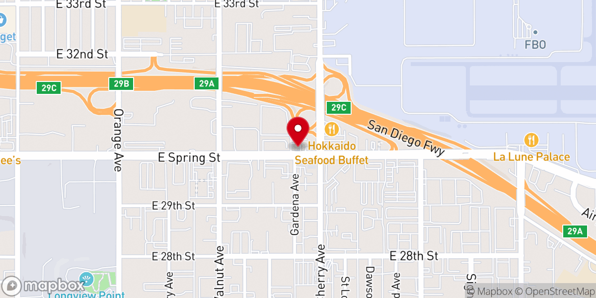 Map showing location of Redeemed Christian Church of God - Long Beach